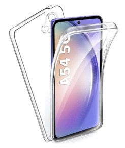 Луксозен ултра тънък Поли-Карбонов комплект предна и задна част със силиконова ТПУ рамка 360° Body Guard за Samsung Galaxy A54 5G SM-A546U кристално прозрачен 